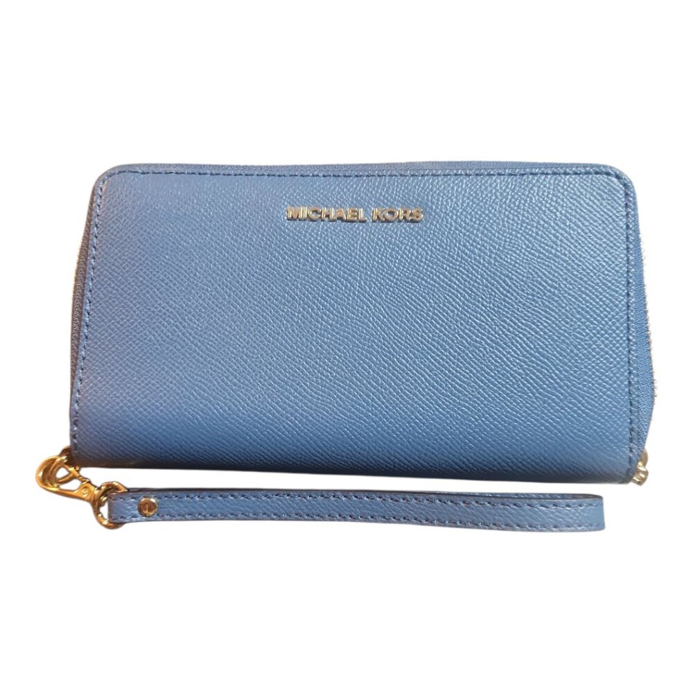 Michael Kors NEW Jet Set Travel Large Flat Multifunction Phone Case Wallet